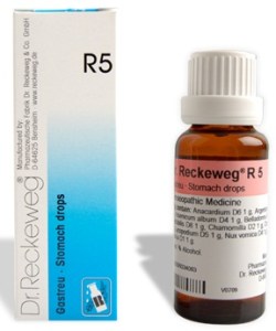 Homeopathy medicine R5 for indigestion, Gas, acidity, gastritis, dyspepsia in Hindi