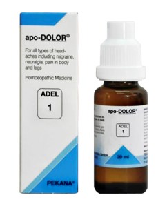 अडेल १ ड्रॉप्स सभी प्रकार के सिरदर्द जैसे - माइग्रेन, स्नायुओं में दर्द, बदन व पाँव में दर्द के लिए