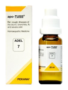 Adel 7 Apo-Tuss Drops for Cold, Cough, Bronchitis, Flu in hindi khaansee. svarayantr kee beemaariyaan, shvaas rog, phloo evan tej jukaam ki dawa