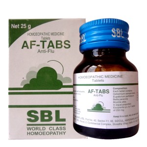 Homeopathy medicine for cold, flu in Hindi, SBL AF TABS