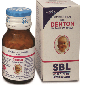 SBL Denton Tablets Homeopathy medicine for trouble free Dentition in Hindi एसबीएल डेंटन गोलियाँ तथा सिरप