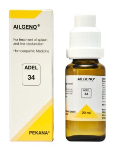 अडेल ३४ ड्रॉप्स प्लीहा और यकृत की असमान्य क्रियाओं के उपचार के लिए