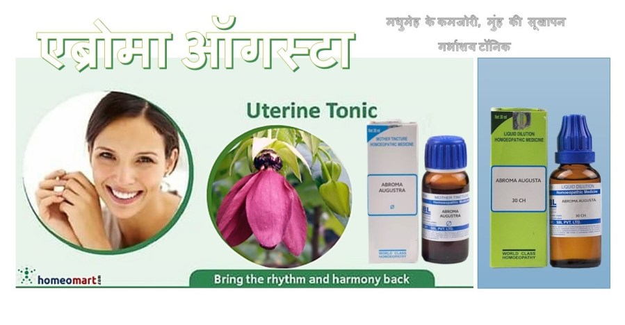 एब्रोमा ऑगस्टा होम्योपैथी दवा का उपयोग, लाभ