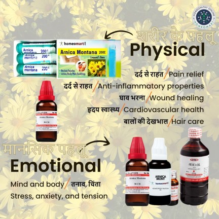 अर्निका मोंटाना होम्योपैथी लाभ